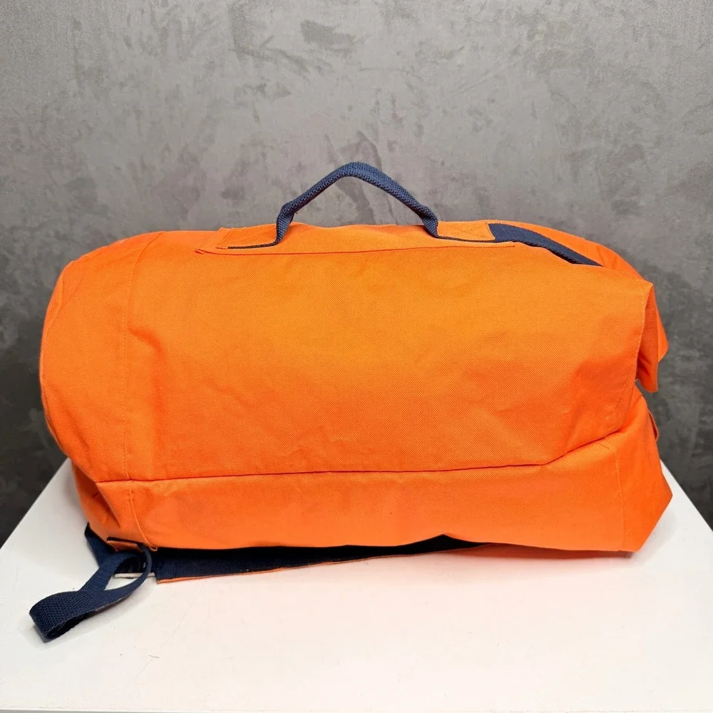Sperry Top-Sider Duffle Backpack Unisex OS Orange Canvas Nautical Roll Top Bag